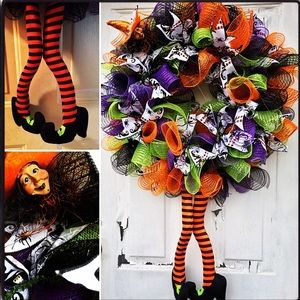 Witch legs wreath
